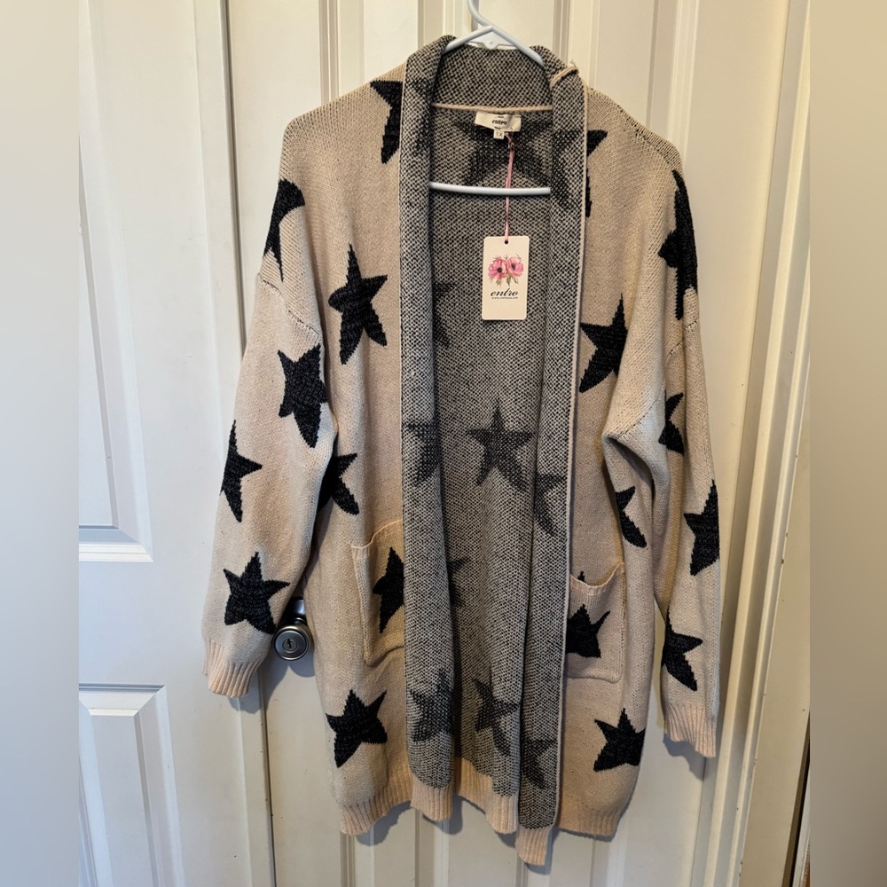 Entro Plus Size Star Sweater